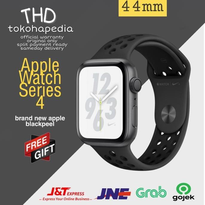 Apple Watch / Iwatch Nike Series 4 44Mm Black Grey Sport Band Mu7J2