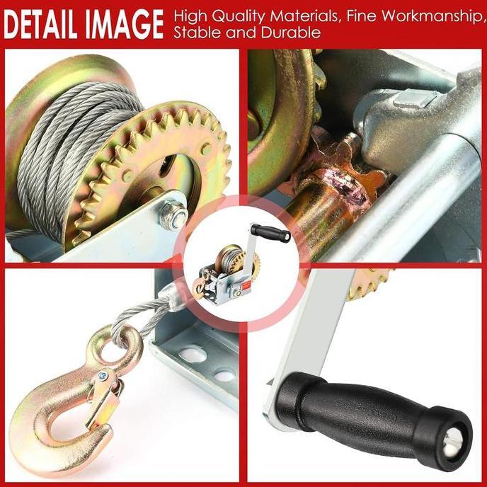 Alat Derek Tangan Mini Mesin Derek Manual Katrol Manual 600Lbs / 250Kg