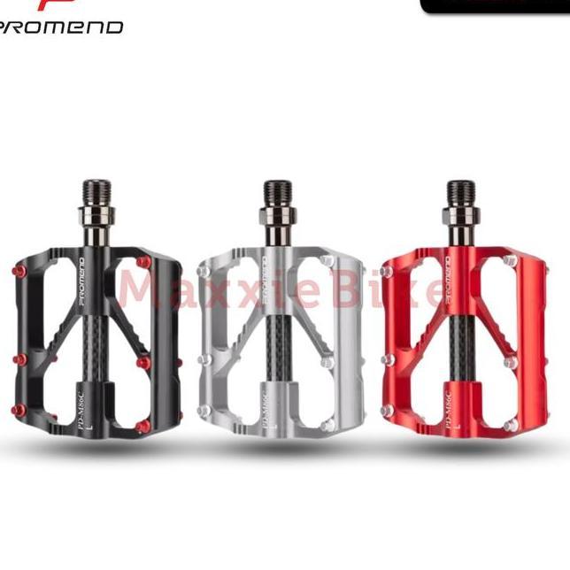 Promend R87C Pedal Sepeda Roadbike Mtb 3 Sealed Bearing Ultralht Flat Wide Pedals Carbon Axis Tube F