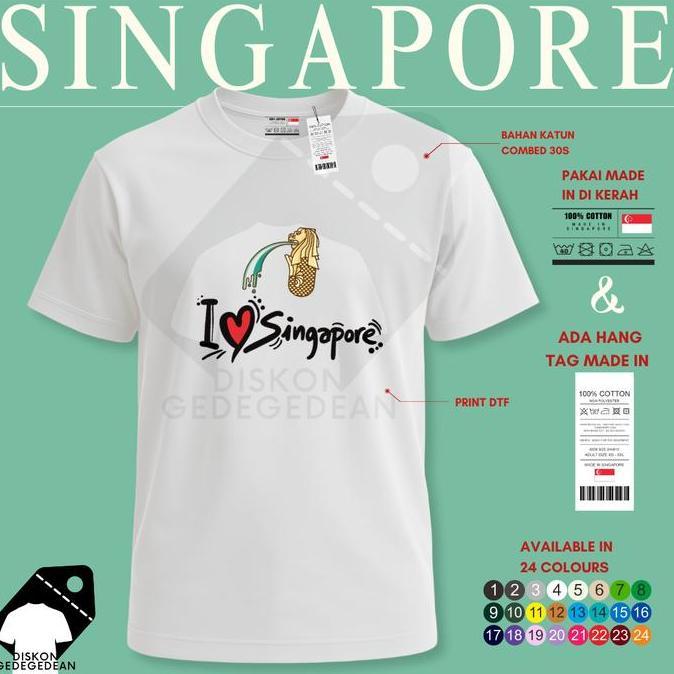 Kaos Oleh Oleh Singapore Singapura  Baju Oleh-oleh Singapore Type 1