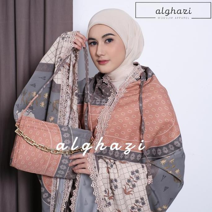 Mukena Dewasa Maxmara Luxury Premium Terbaru Motif Printing Mewah