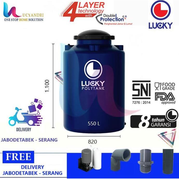 Sale Tangki Air Plastik Lucky Ls 550 Tandon Air, Toren Air, 550 L New