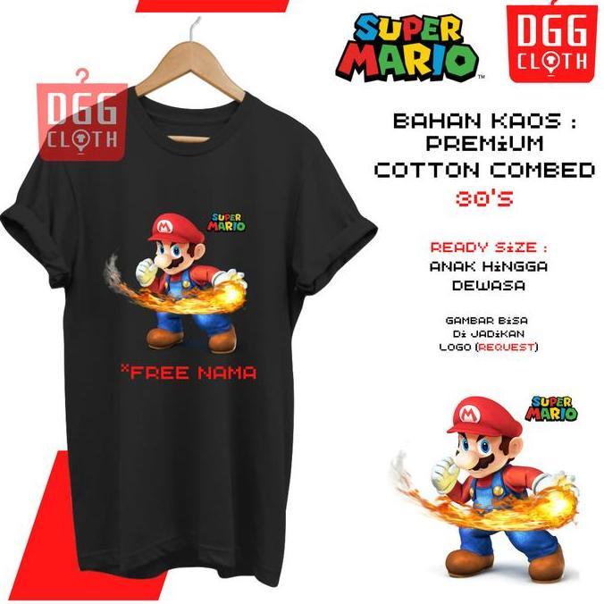 KAOS MARIO BROSS CARTOON ,BAJU MARIO BROSS LUCU TYPE 34