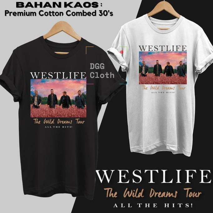 KAOS WESTLIFE THE WILD DREAMS TOUR - BAJU WESTLIFE - WESTLIFE TYPE 2