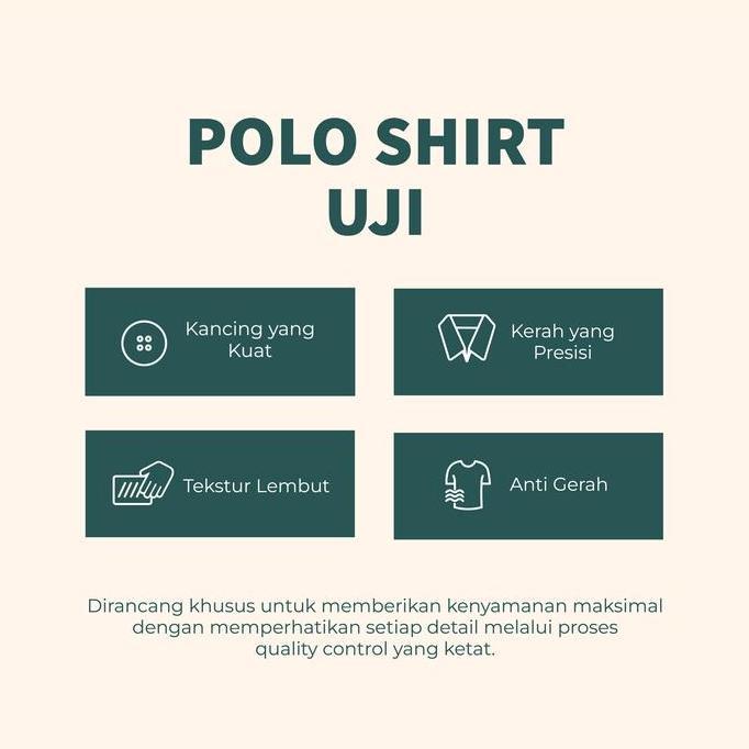 MATSUDA Baju Kaos Polo Shirt Dewasa Stripe Pria Kerah Katun Uji OffWhite