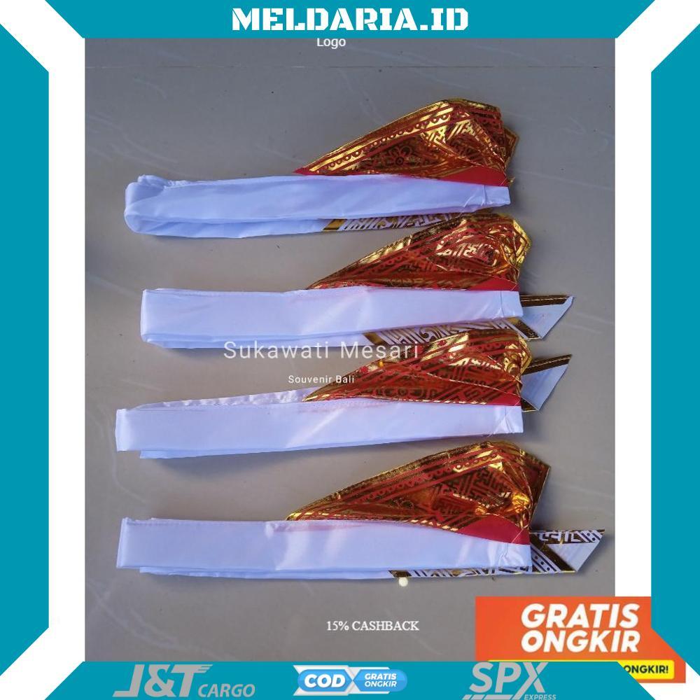 Udeng Ikat Lembaran Merah Putih HUT RI Kemerdekaan Karnaval Souvenir Bali Unik - 2025 COD Termurah T