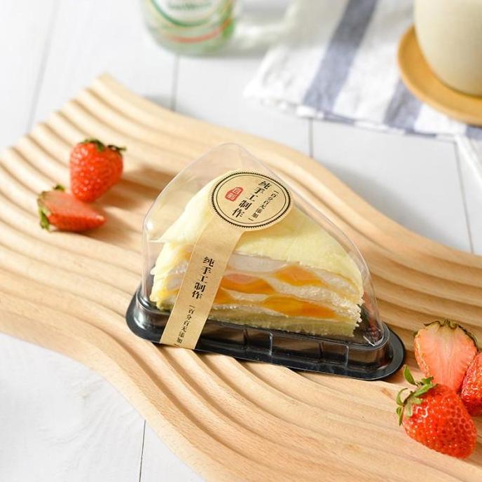 Bestone- korean Tray Mika SEGITIGA Cake Box Dus Mika Mini Cake Tray Mika Slice