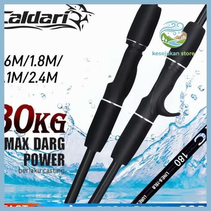 (PANCING) CALDARI 2024 JORAN PANCING SERAT KARBON BARU 1.6M/1.8M/2.1M/2.4M JORAN PANCING PUTAR 2 BAG