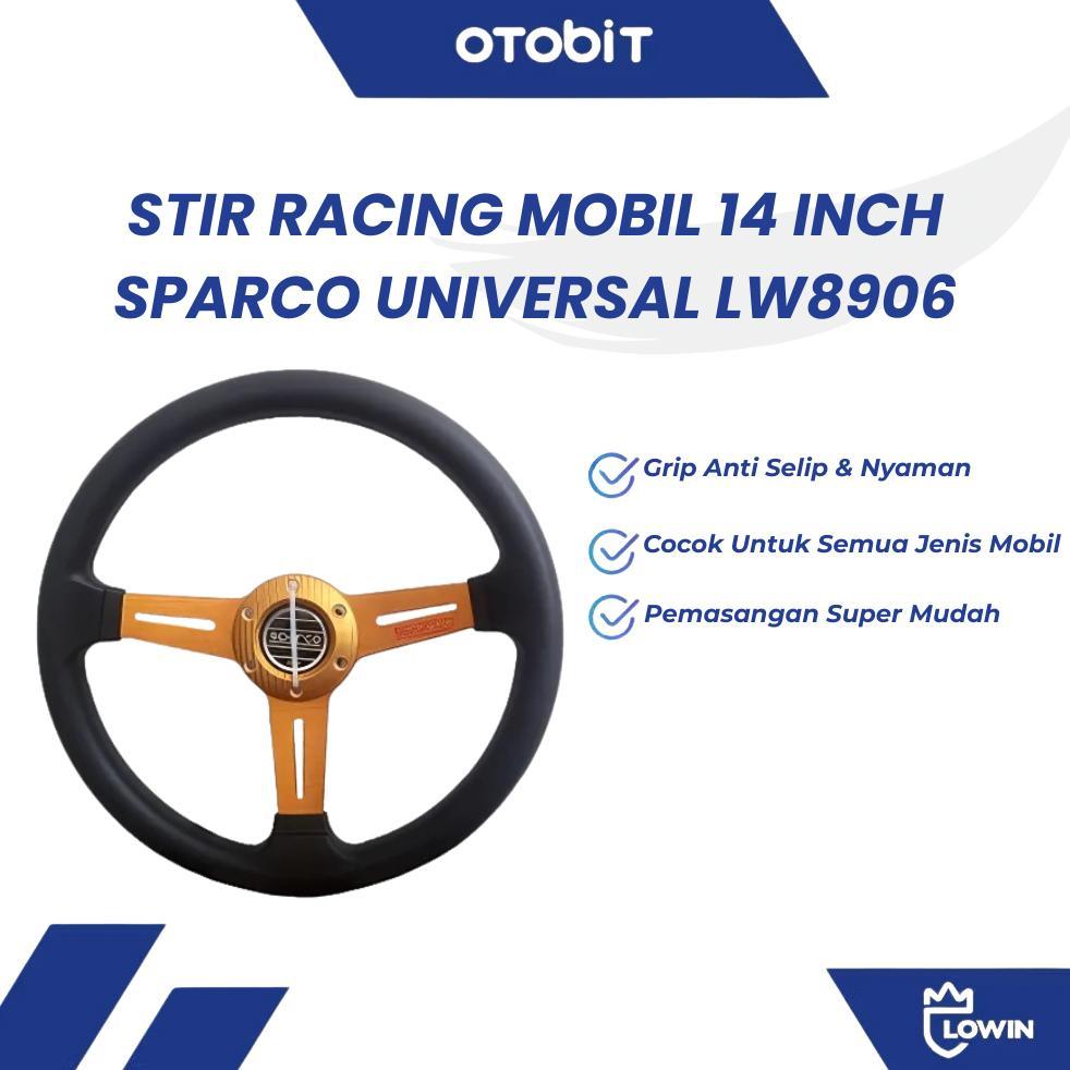 Stir Mobil 14 Inch Steering Wheel Universal / Steer Setir Stir Racing Mobil 14 INCH LW8906 Sparco