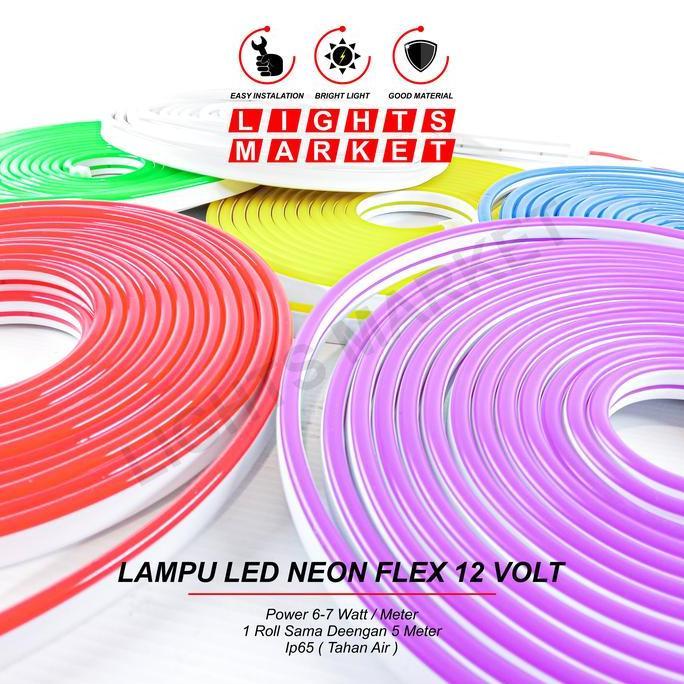 Lampu LED Strip Neon Flexible 12volt 5meter