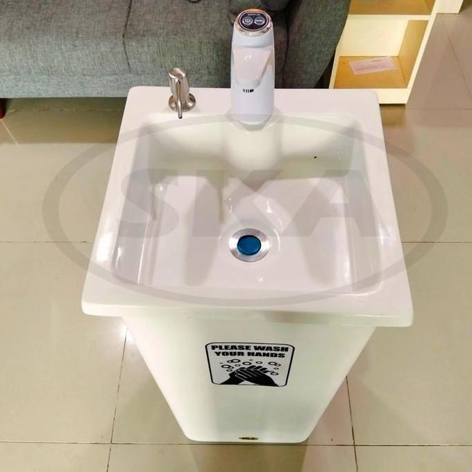 Wastafel Portable Kap 80 L + Kran SENSOR + Free Handsoap Sensor