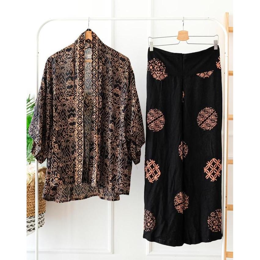 ONESET BIGSIZE OUTER JUMBO KIMONO JUMBO SETELAN KULOT WANITA KULOT HIGHWAIST OUTER BATIK OUTWEAR FOR
