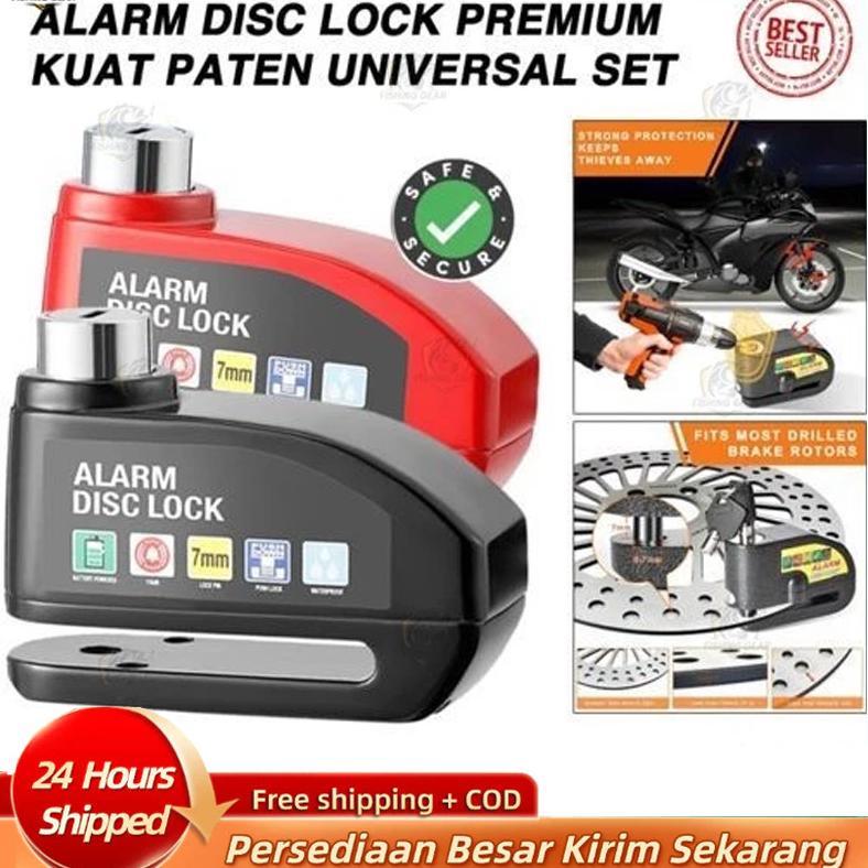 Gembok Cakram Alarm Disc Lock Kunci Alarm Gembok Motor Anti Maling/Gembok Motor Anti Mal Gembok Cakr