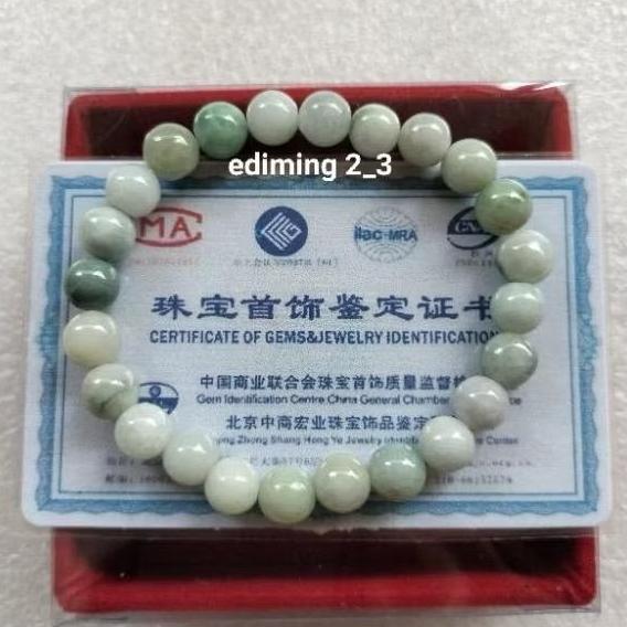 GELANG GIOK ASLI CHINA BERSERTIFIKAT 8mm