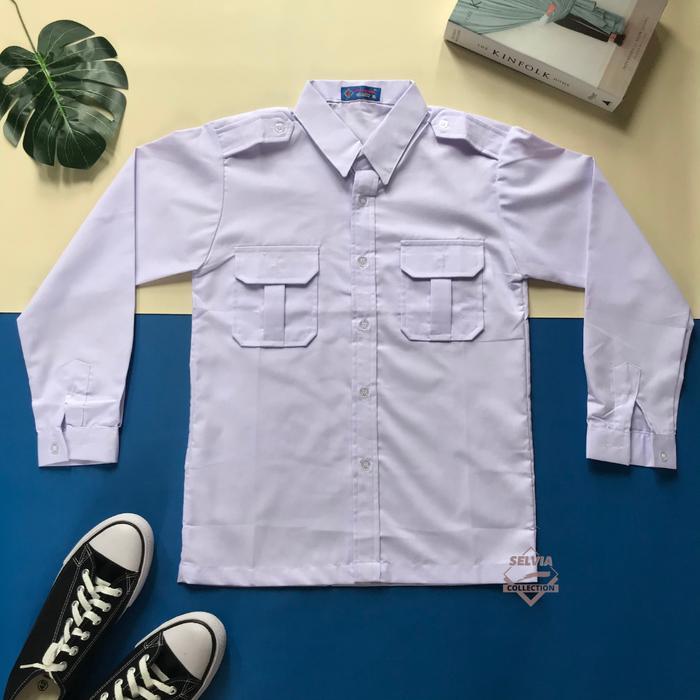 Baju Paskibraka/PDL Putih Panjang Merek Seragam