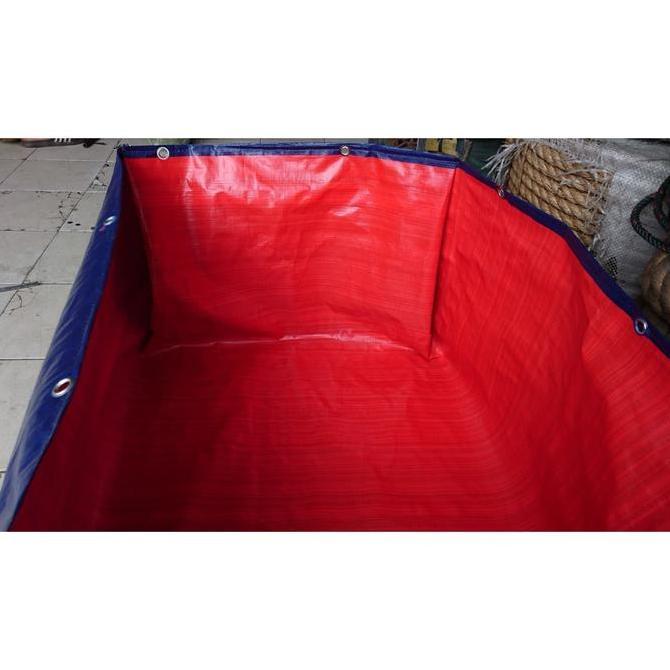 Kolam Terpal Ukuran 4 x 4 x 1 Meter |Terpal Kolam Lele 4x4x1 Meter Promo