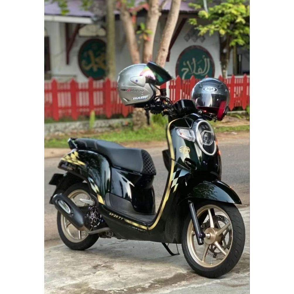 STRIPING STIKER SCOOPY COSTUM COPY ORIGINAL II STRIPING VARIASI SCOOPY DONAT OLD