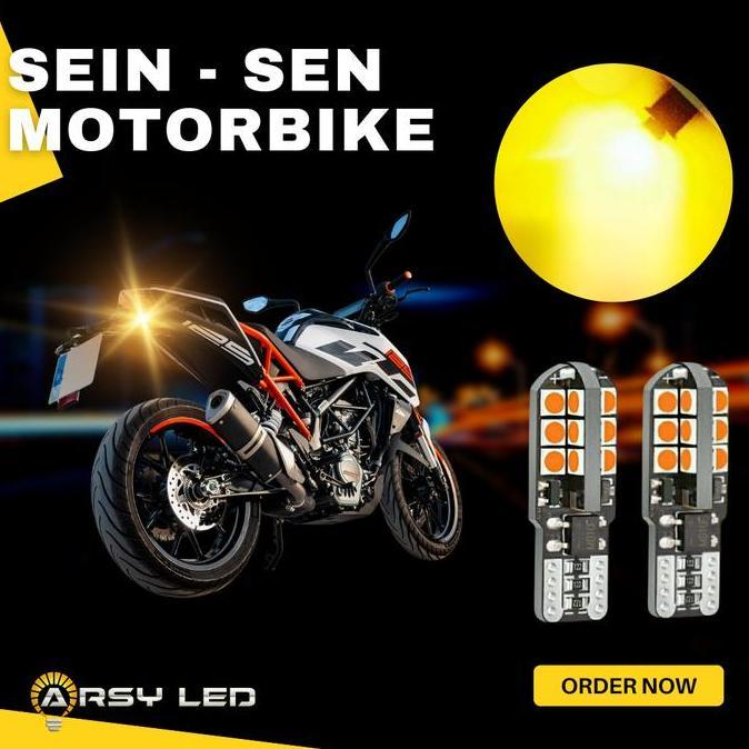 Promo ARSY LED Lampu T10 Sein Beat Vario Scoopy Genio Revo Supra X Emperor Mesin Motor Diskon