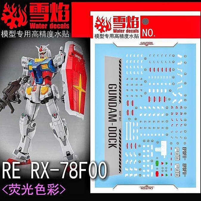 1/100 RX-78F00 GUNDAM (GUNDAM FACTORY YOKOHAMA) WATER DECAL FS