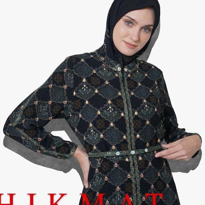 (Diskon) Hikmat Fashion Original A3027 Abaya Hikmat Noerbutikmuslim Bestseller