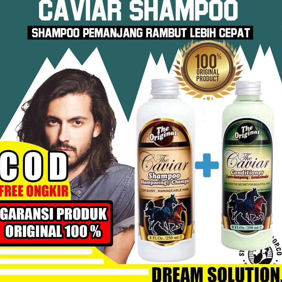 Shampo Sampo Kuda Caviar Pemanjang Rambut Perawatan Penumbuh Penyubur Rambut Botak Rontok Rusak Term
