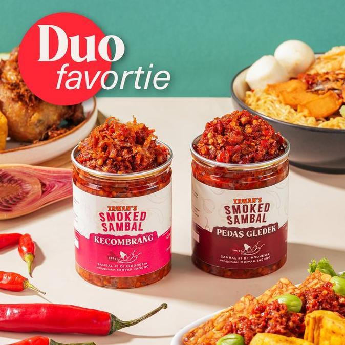 Paket Sambal Favorite - Irwan's Smoked Sambal (Sambal Pedas Gledek & Sambal Kecombrang)