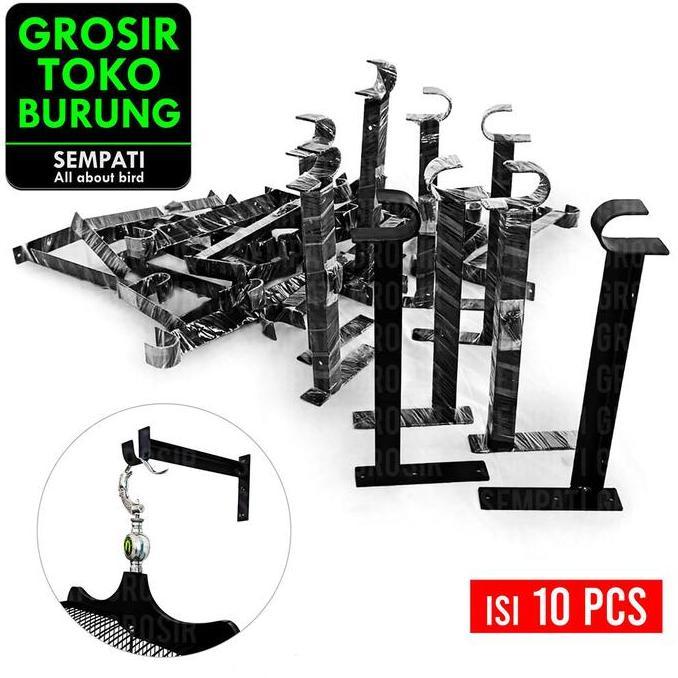 TERBARU - SEMPATI GROSIR Gantungan Rak Siku L Non Emboss Sempati Isi 10 Pcs Plat Besi Baja Gantungan