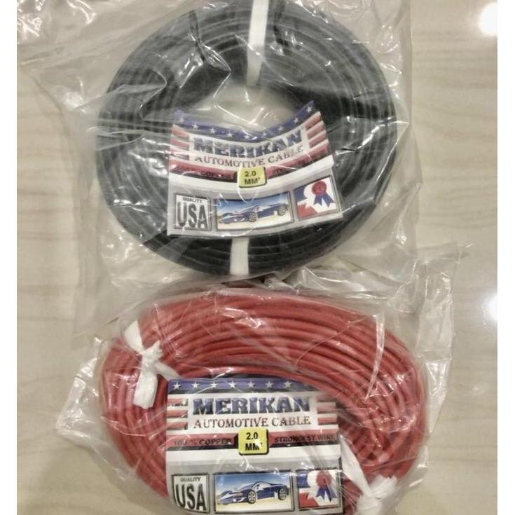 MERIKAN 2MM WAYAR MOBIL KABEL MOBIL WAYAR MOTOR KABEL MOTOR 2.0 MM ROL ORIGINAL DAN TERPERCAYA