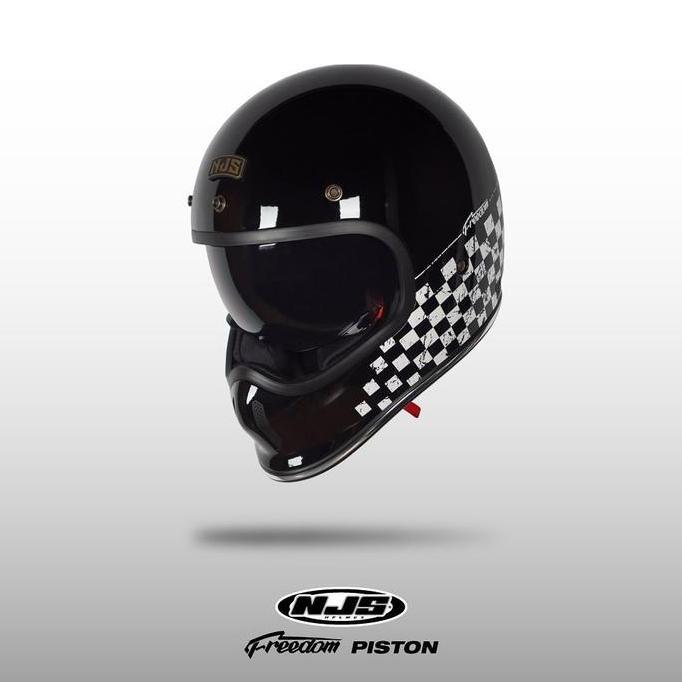 NJS Freedom Piston - Helm Retro | NJS | NJS Retro | Retro Fullface | Helm NJS | NJS Kekinian | Freed