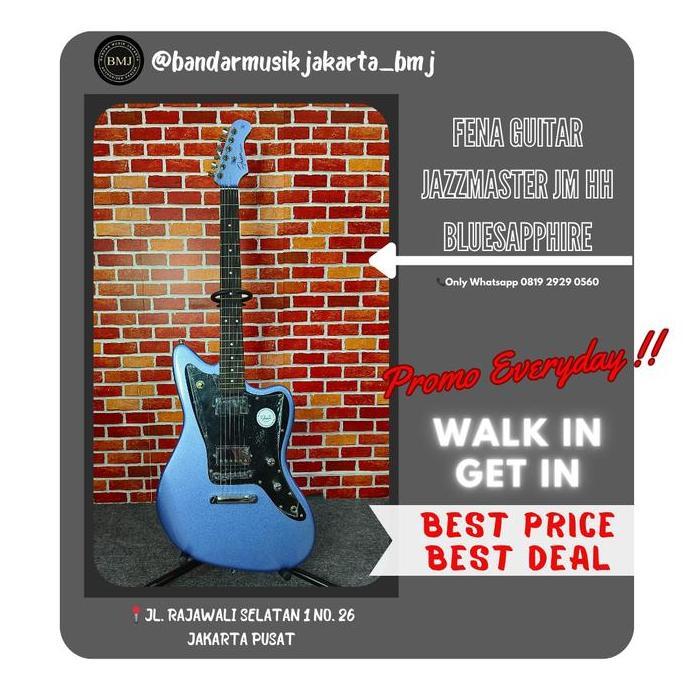 FENA GUITAR JM HH BLUE SAPPHIRE ELECTRIC GUITAR BMJ
