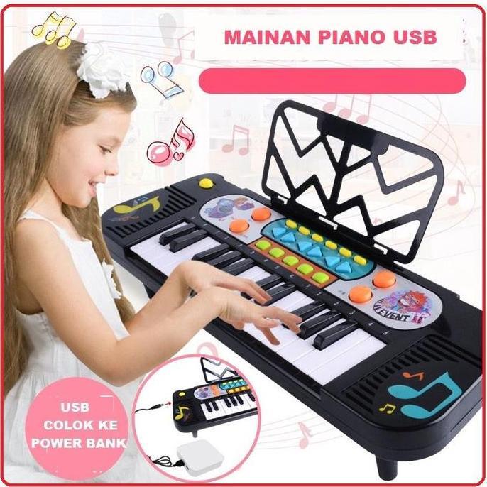 Mainan Anak Edukasi Belajar Musik Piano Sekolah Digital Music Usb Kode 373