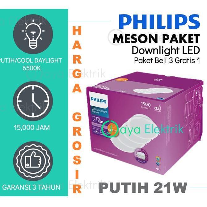NEW Lampu Downlight LED PHILIPS Meson Multipack21W -Lampu LED Plafon Paket 21 Watt