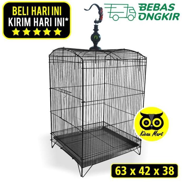 TERMURAH - KHUSUS GOSEND/INSTAN Sangkar kotak besi lipat no 2 sangkar kandang burung kacer kenari
