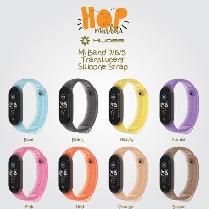 Bestone- MIJOBS Transparan Strap for Mi Band 7 6 5 Silicone Tali Silikon MiBand