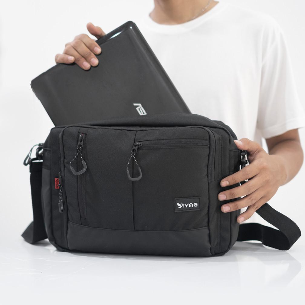 hot tas selempang laptop pria 14 inch, ideal untuk kuliah & kerja