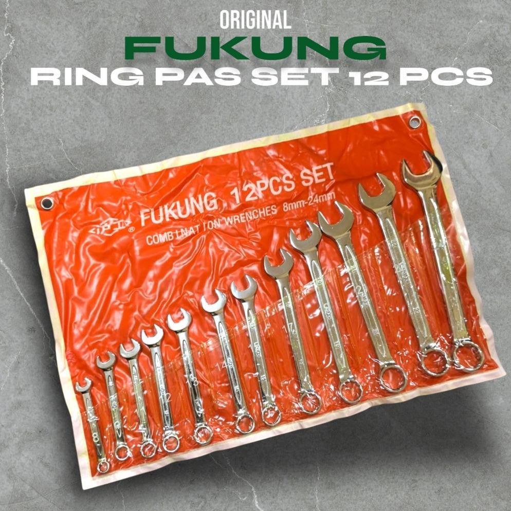 SANGHAI Kunci Ring Pas Fukung 12pcs 8-24mm / Kunci Ring Pas Fukung Set