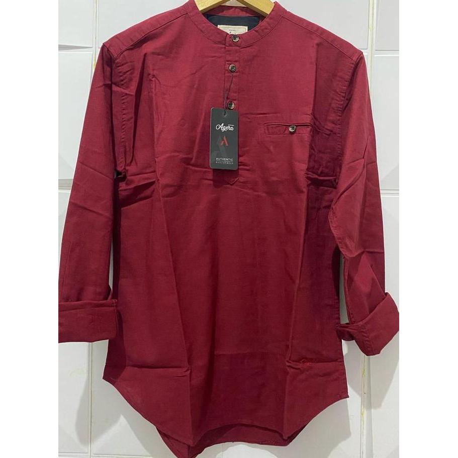 NEW KEMEJA SEMI KOKO AGERA LENGAN PANJANG BEST