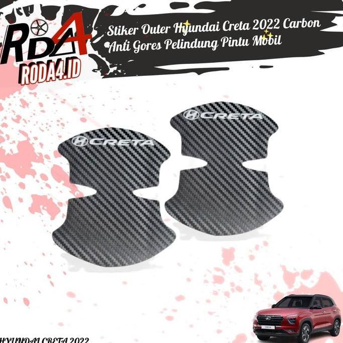 Stiker Outer Hyundai Creta 2022 Carbon Anti Gores Pelindung Pintu Mob Restock