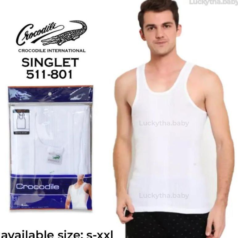 crocodile singlet pria dewasa s-xxl kaos dalam crocodile 801 / singlet crocodile 100% original ,kaos