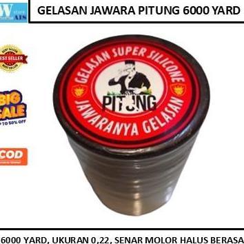 UWAIS STORE Gelasan Jawara Pitung 0.22 6000 Yard Bahan Molor Tekstur Halus Bonus Pelindung Jari Taja