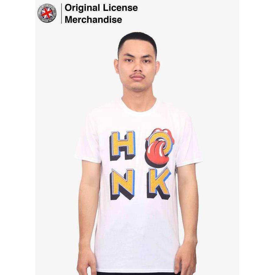 Kaos Baju Band Musik Pria Wanita Motif ROLLING STONES Ori Honk Letters