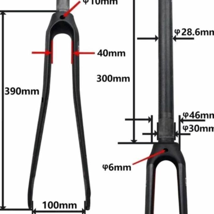 Ec90 Fork Carbon 700C Fork Full Carbon Rigid Garpu Fork Sepeda