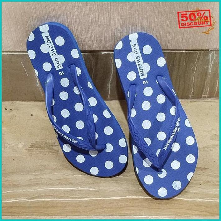 Sandal Jepit Sun Swallow Polkadot Wanita / Sandal Swallow Perhatian