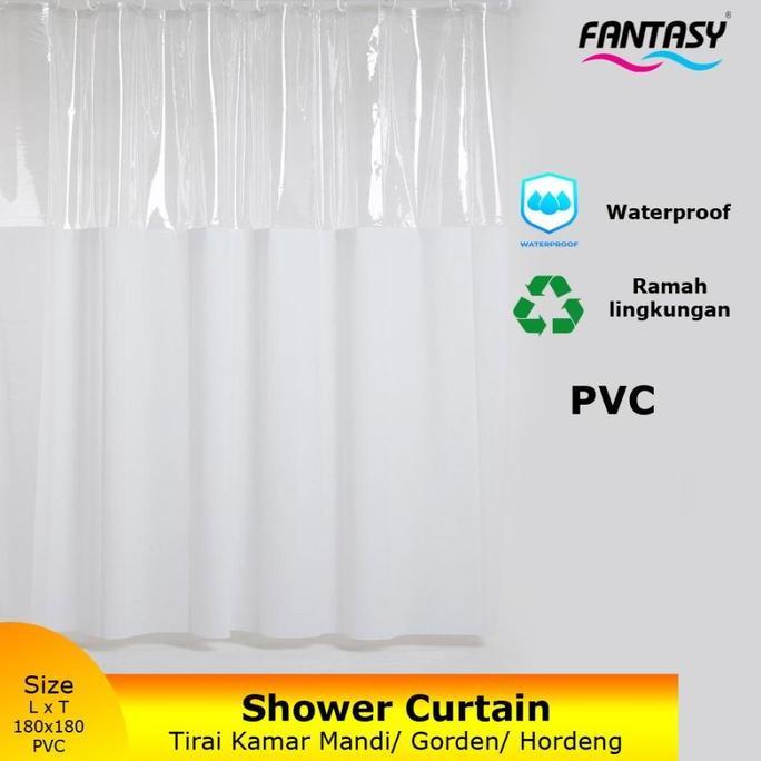Fantasy PVC Shower Curtain Tirai Gorden Tirai Kamar Mandi Plastik