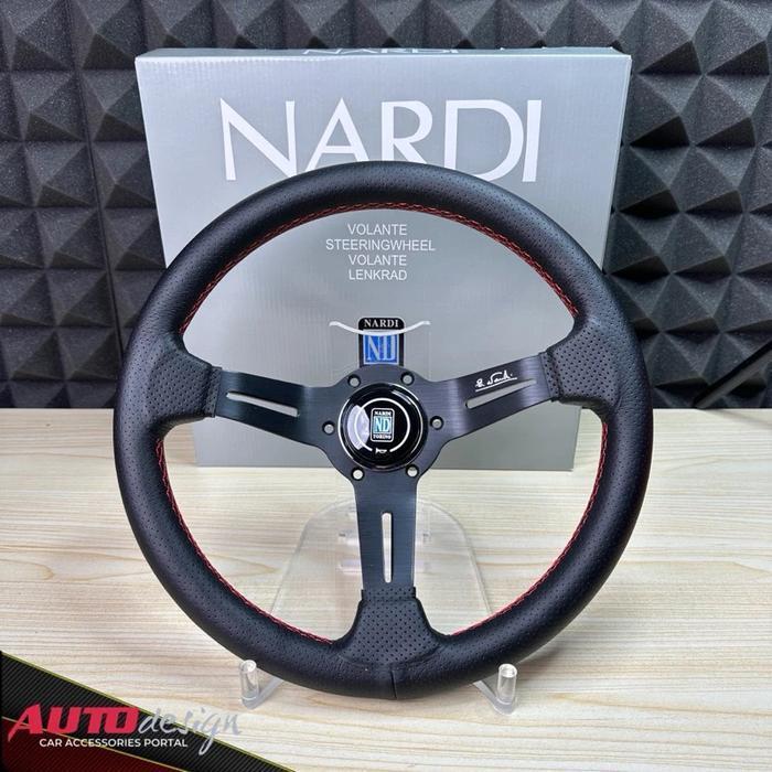 Nardi Torino Stir Racing Mobil Kulit 14Inch 350Mm Kulit Universal Original Dan Terpercaya