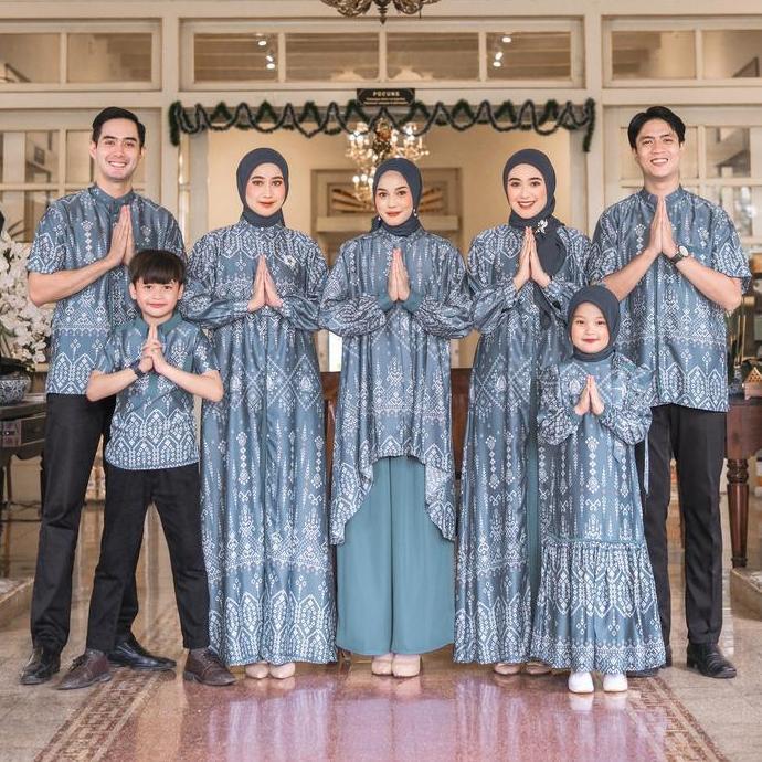 Virsya Family Set Lebaran Sarimbit 2025 Kondangan Keluarga Muslim Dress Oneset Gamis Panjang Cantik 