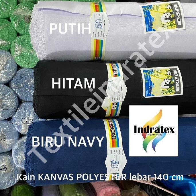 ( PER 1 ROLL ) KAIN KANVAS CANVAS POLYESTER LEBAR 140 CM KETEBALAN MEDIUM BAHAN TAS TOTE BAG ALAS SE