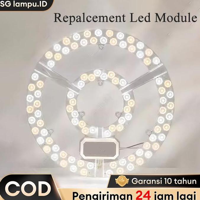 Modul Lampu Led Ring Panel Bulat Lampu Modul Plafon 3 Warna Led Ring Panel Light Module Round Ceilin