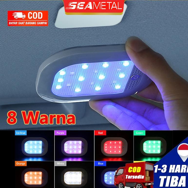 SEAMETAL Lampu Dalam Mobil Led Plafon Lampu Led Indoor Wireless Touch Light Lampu Dalam Mobil 8Warna