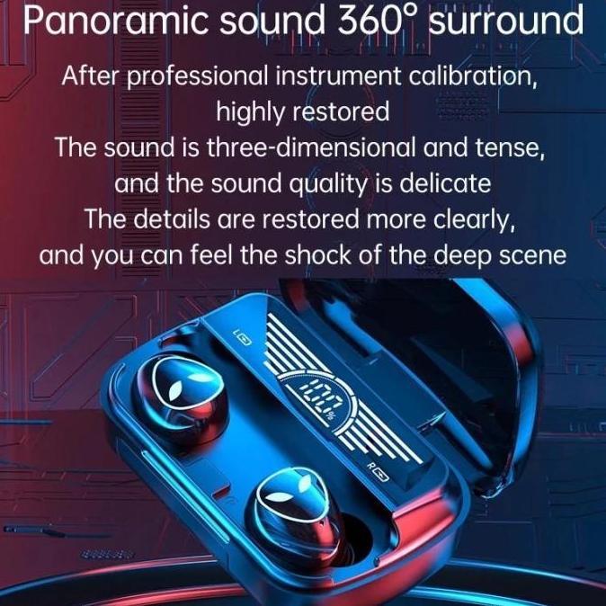 Headset Handsfree Bluetooth Tws M20 Earphone Powerbank M-20 Digital